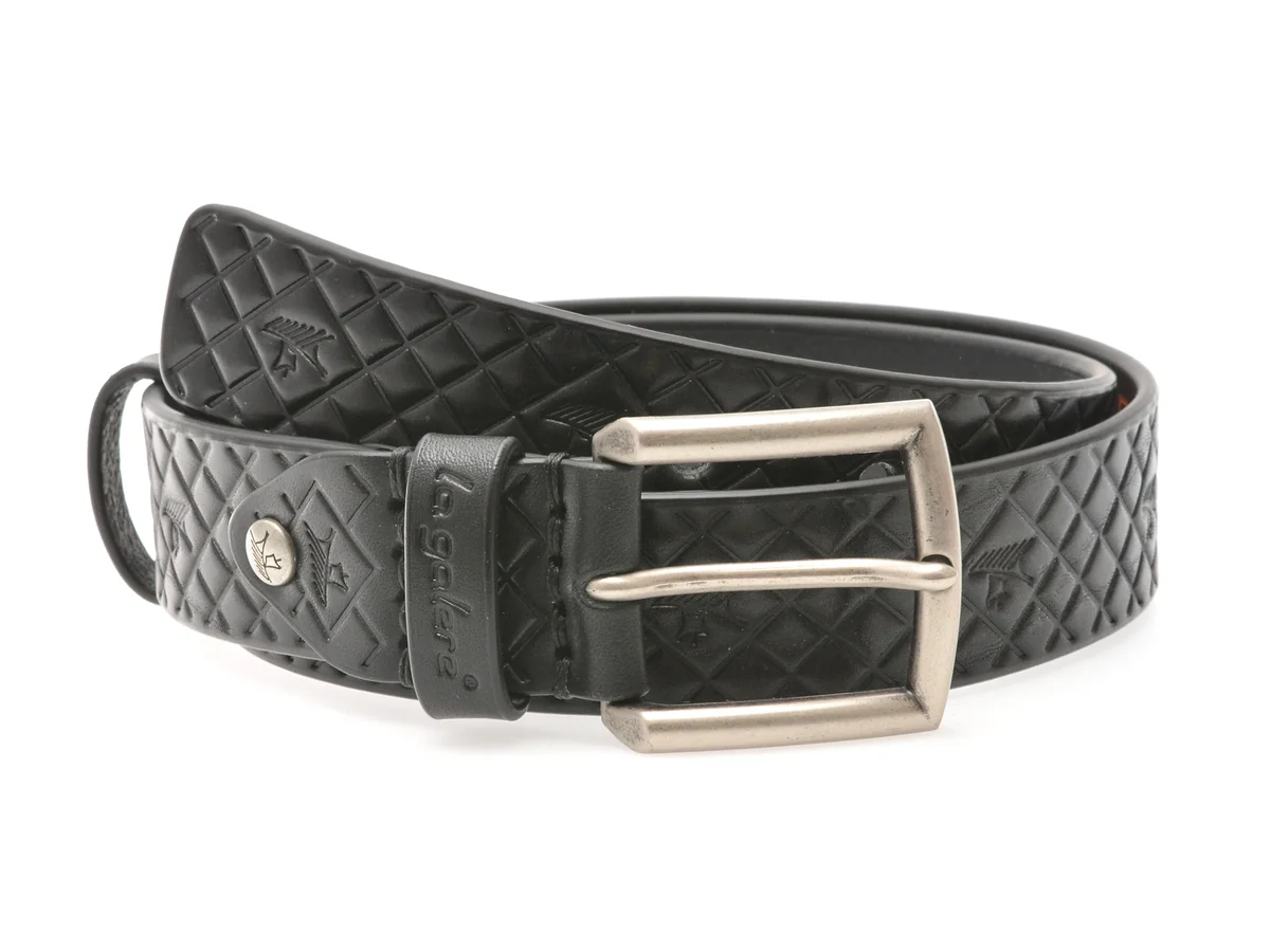 Curea La Galere Neagră, 4716, Din Piele Naturală