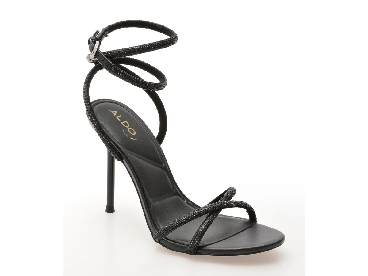 Sandale Elegante Aldo Negre, Manaelden 001, Din Material Textil