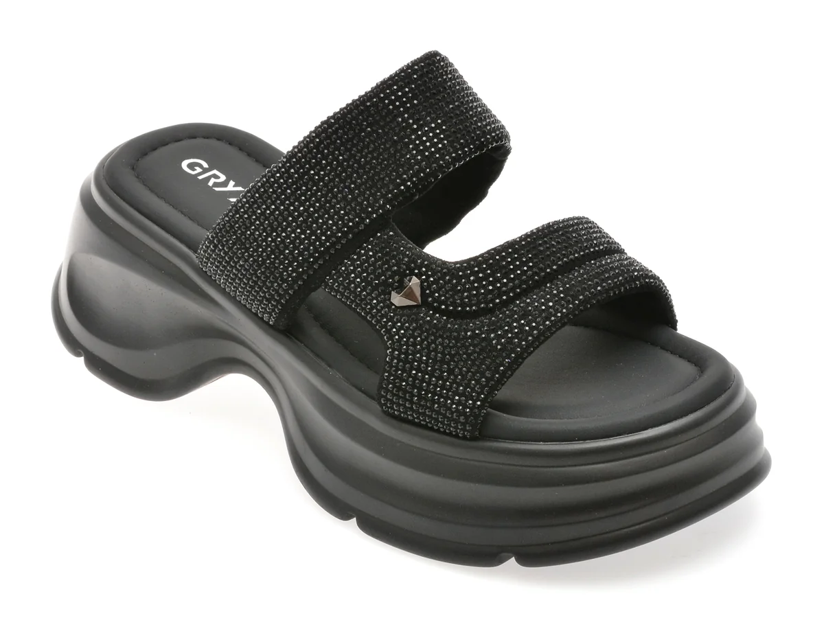 Papuci Gryxx Negri 47393 Din Material Textil