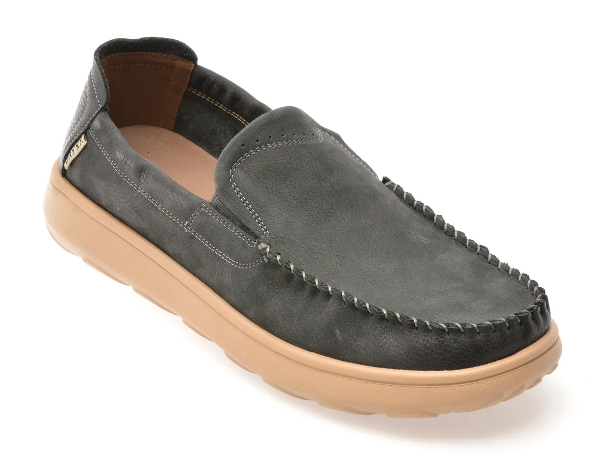 Mocasini Gryxx Gri, 98052, Din Piele Naturala