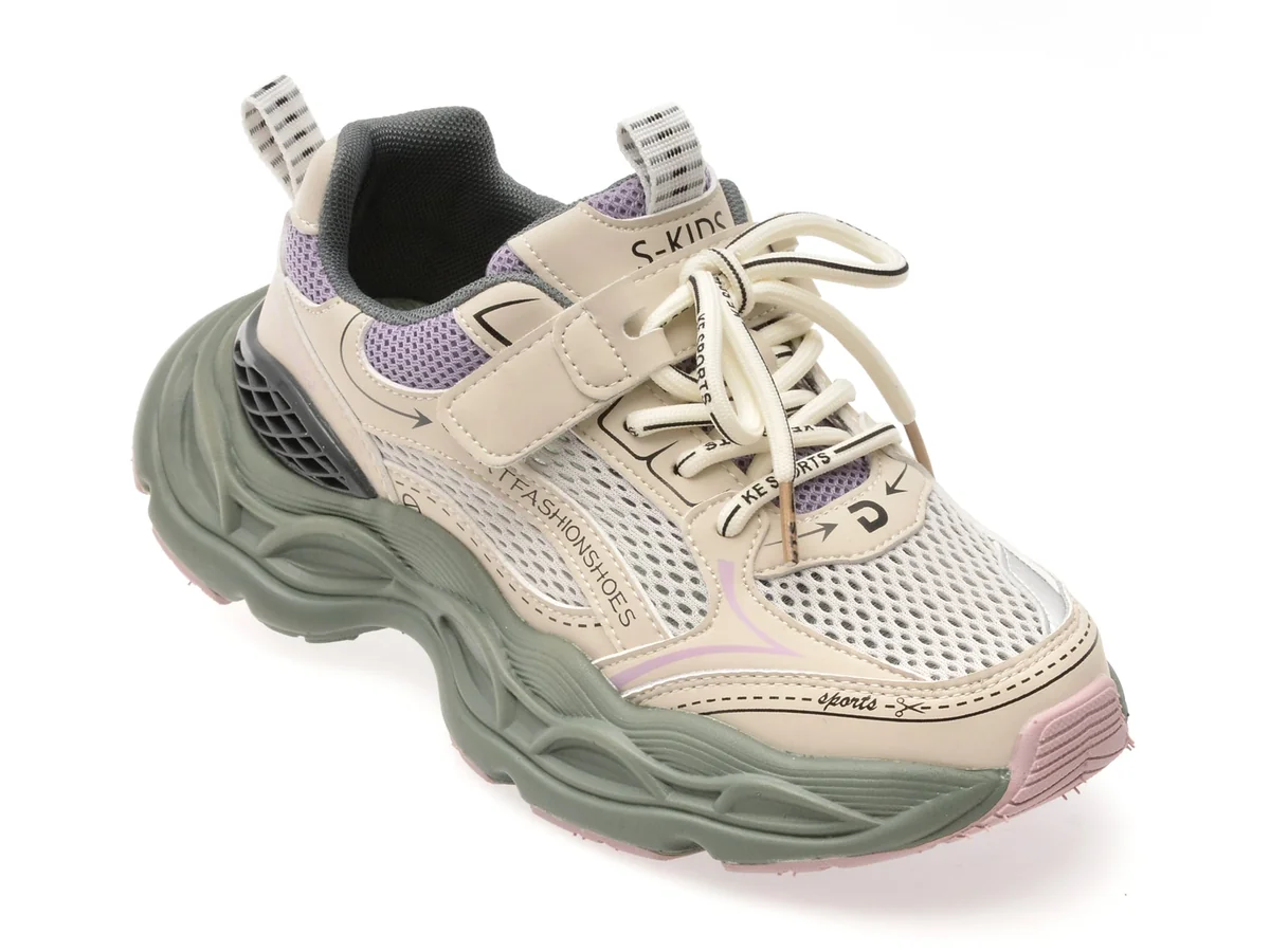 Pantofi Sport Selection Kids Bej, 12079, Din Material Textil