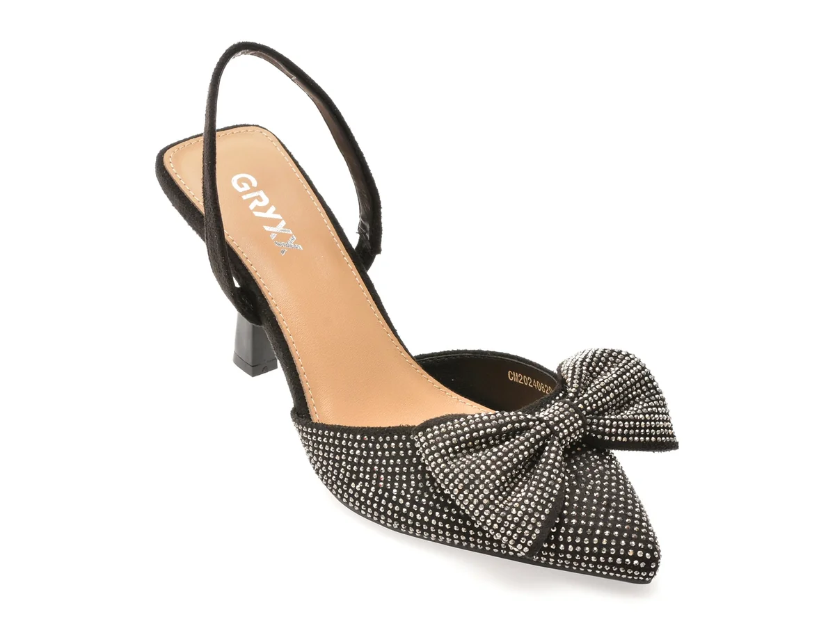 Pantofi Eleganți Gryxx Negri, 82944, Din Piele Ecologică