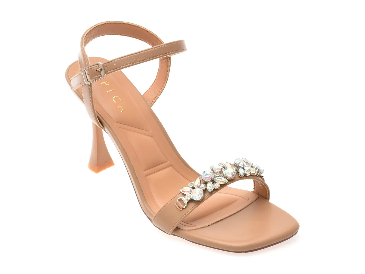 Sandale Elegante Epica Maro, 82989, Din Piele Ecologică