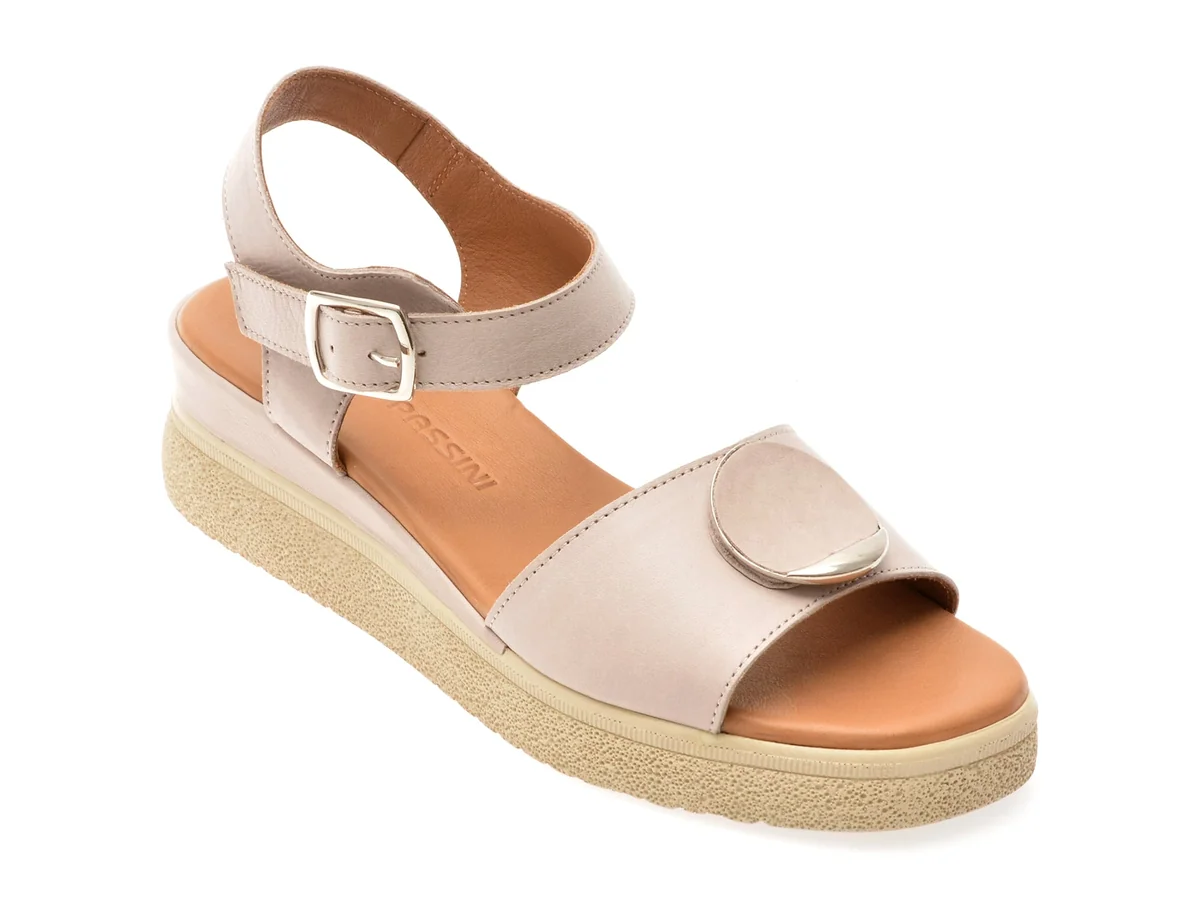 Sandale Flavia Passini Gri, 13221, Din Piele Naturala