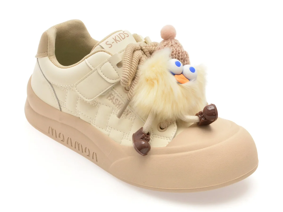 Pantofi Sport Selection Kids Bej, 120712, Din Piele Ecologica