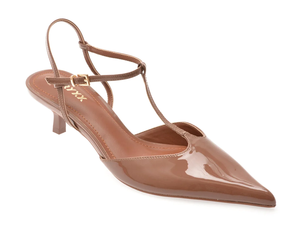 Pantofi Eleganti Gryxx Gri, 82946, Din Piele Naturala Lăcuită