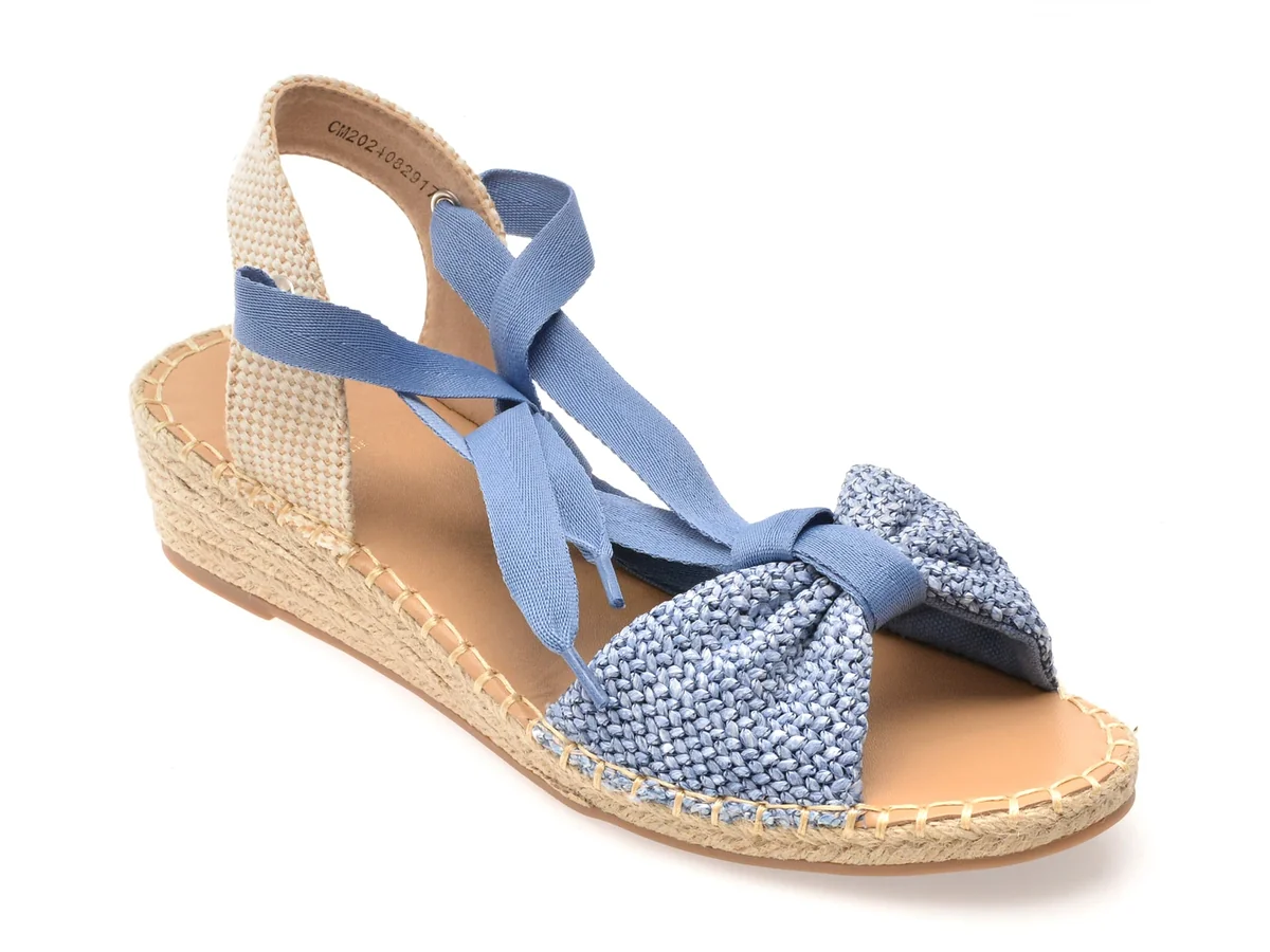 Sandale Epica Albastre, 82917, Din Material Textil