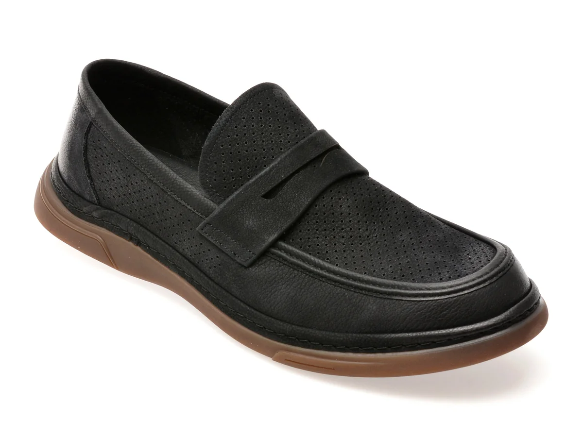 Mocasini Epica Bleumarin, N03073, Din Piele Întoarsă
