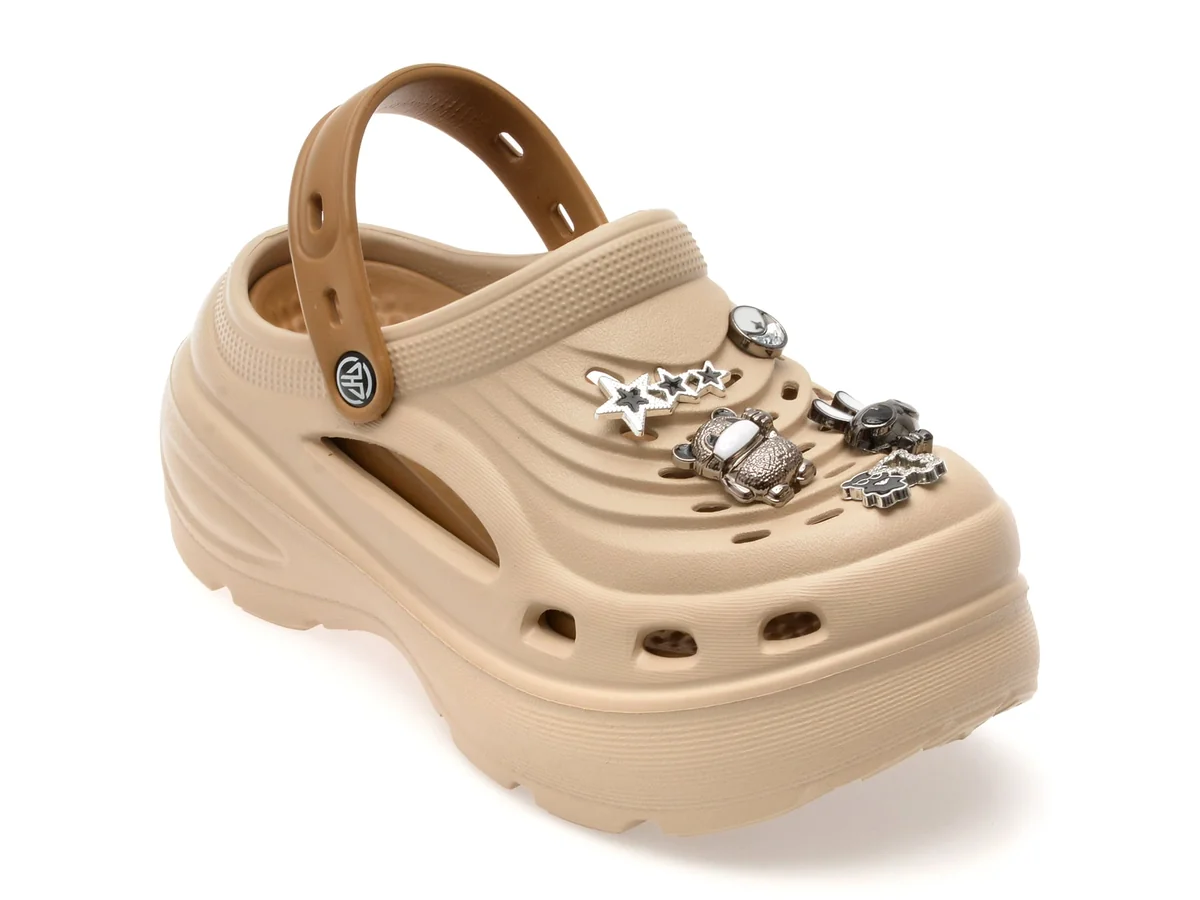 Papuci Gryxx Bej, 2510, Din PVC