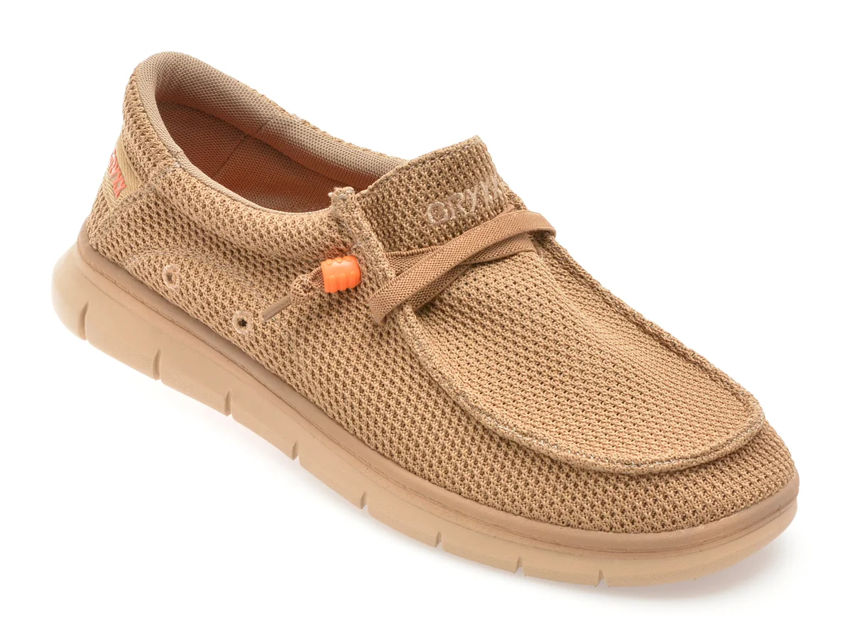 Mocasini Gryxx Bej 40083 Din Material Textil