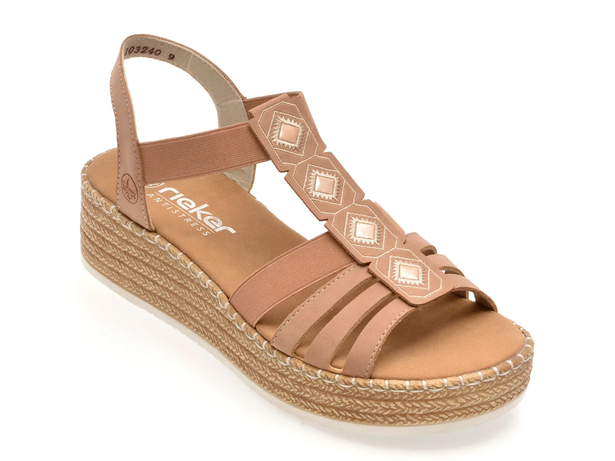 Sandale Rieker Roz, V4554, Din Piele Ecologica