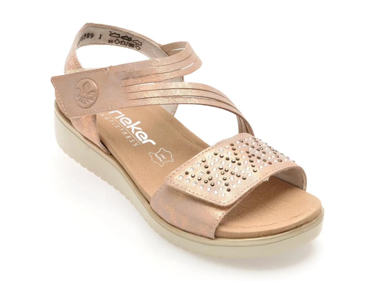 Sandale Rieker Roz, V3764, Din Piele Ecologica