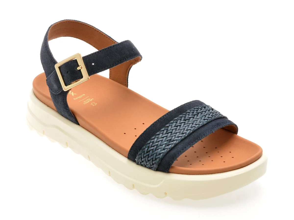 Sandale Geox Bleumarin D55Szc Din Piele Întoarsă