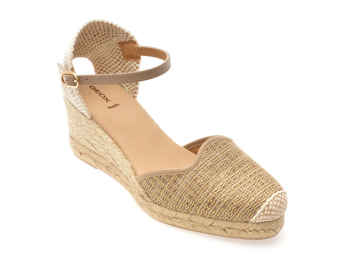Sandale Geox Bej, D55NGE, Din Material Textil