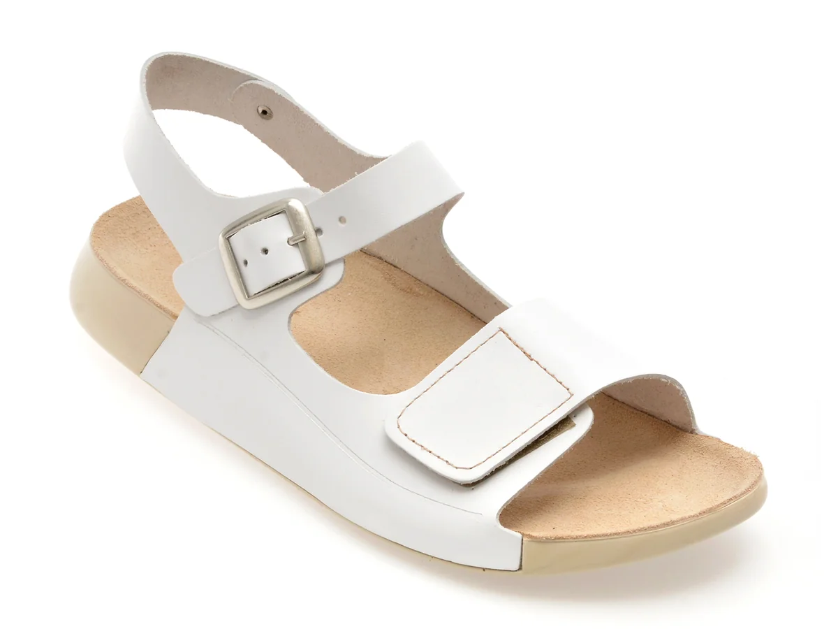 Sandale Gryxx Albe, SGP28, Din Piele Naturala