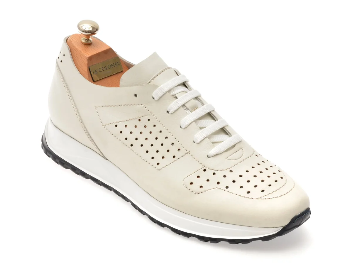 Pantofi Sport Le Colonel Bej, 48901, Din Piele Naturală