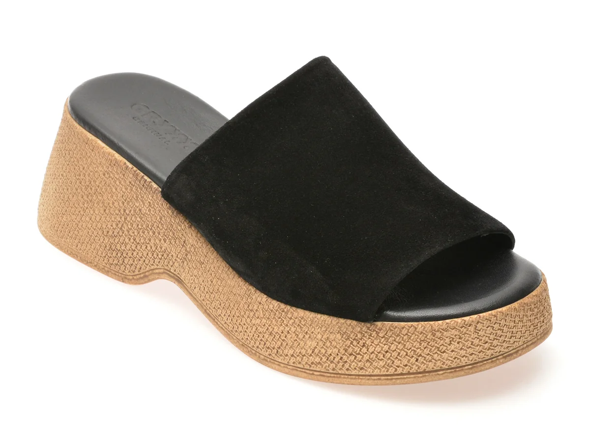 Papuci Gryxx Negri, 459862, Din Piele Întoarsă