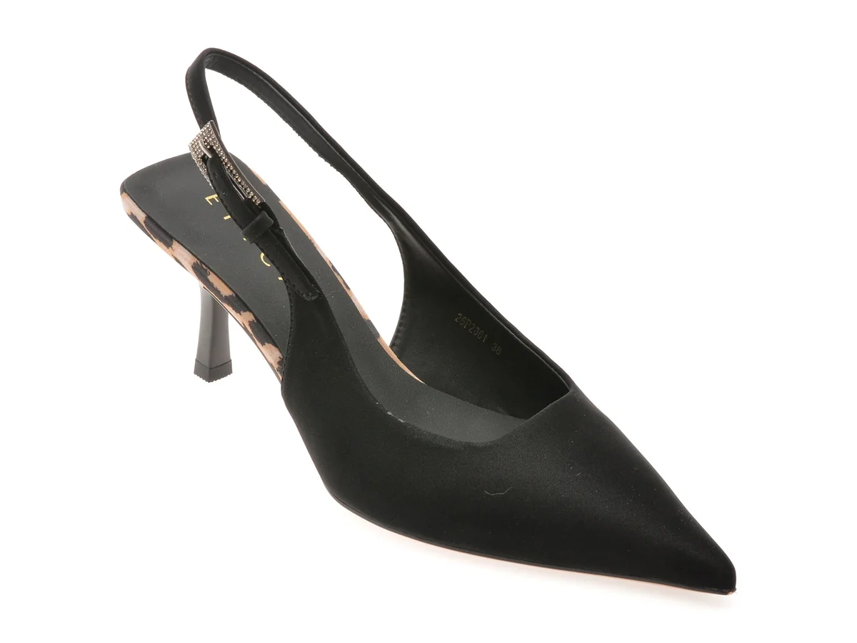Pantofi Eleganti Epica Negri 26P2061 Din Material Textil
