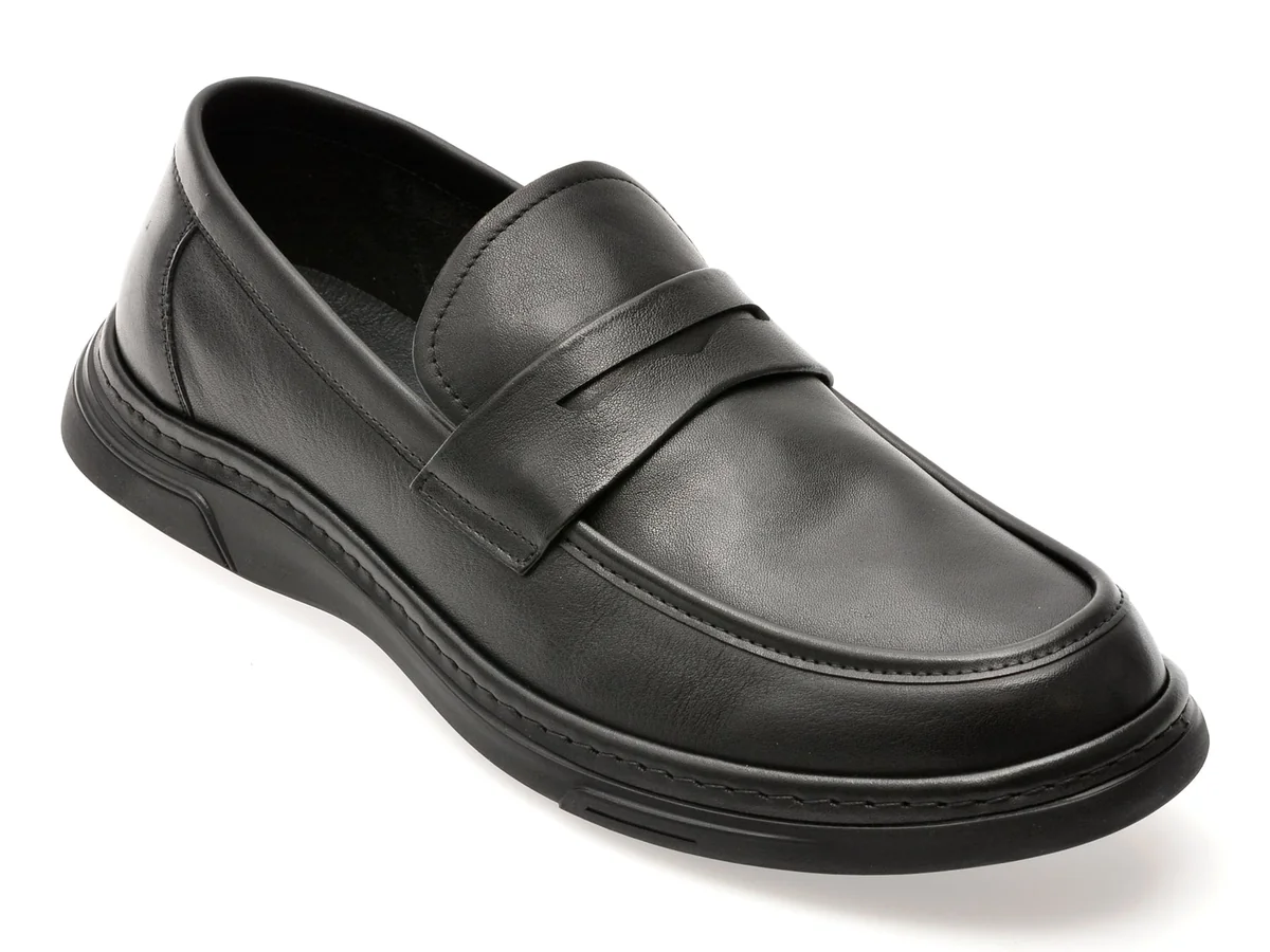 Mocasini Epica Negri 3081, Din Piele Naturala