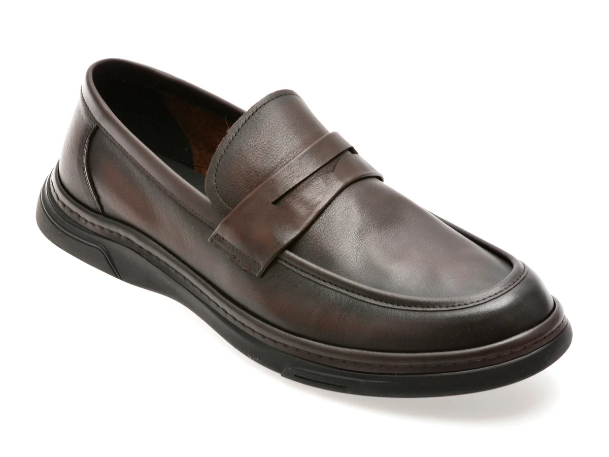 Mocasini Epica Maro, 3081, Din Piele Naturala