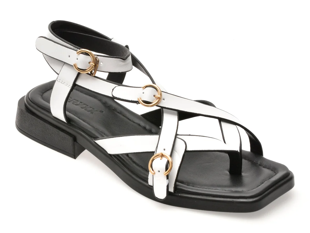 Sandale Gryxx Albe 1766009 Din Piele Naturală