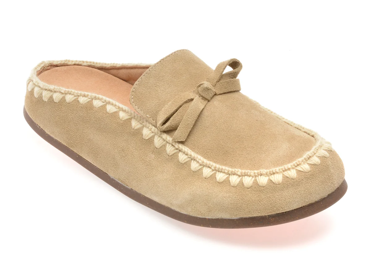 Papuci Gryxx Bej, DG2025, Din Piele Întoarsă