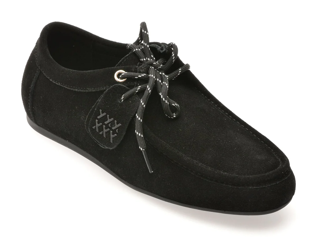 Mocasini Gryxx Negri, 3157, Din Piele Întoarsă