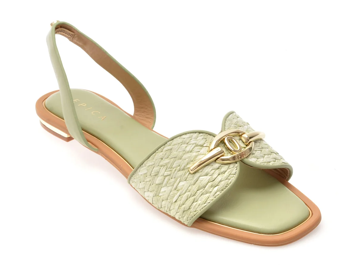 Sandale Epica Verzi, 82951, Din Piele Ecologică
