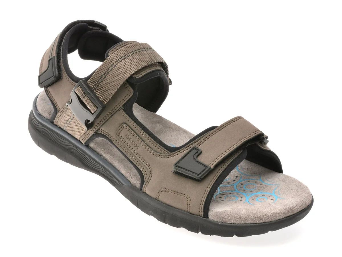 Sandale Geox Gri, U55ELB, Din Piele Ecologica