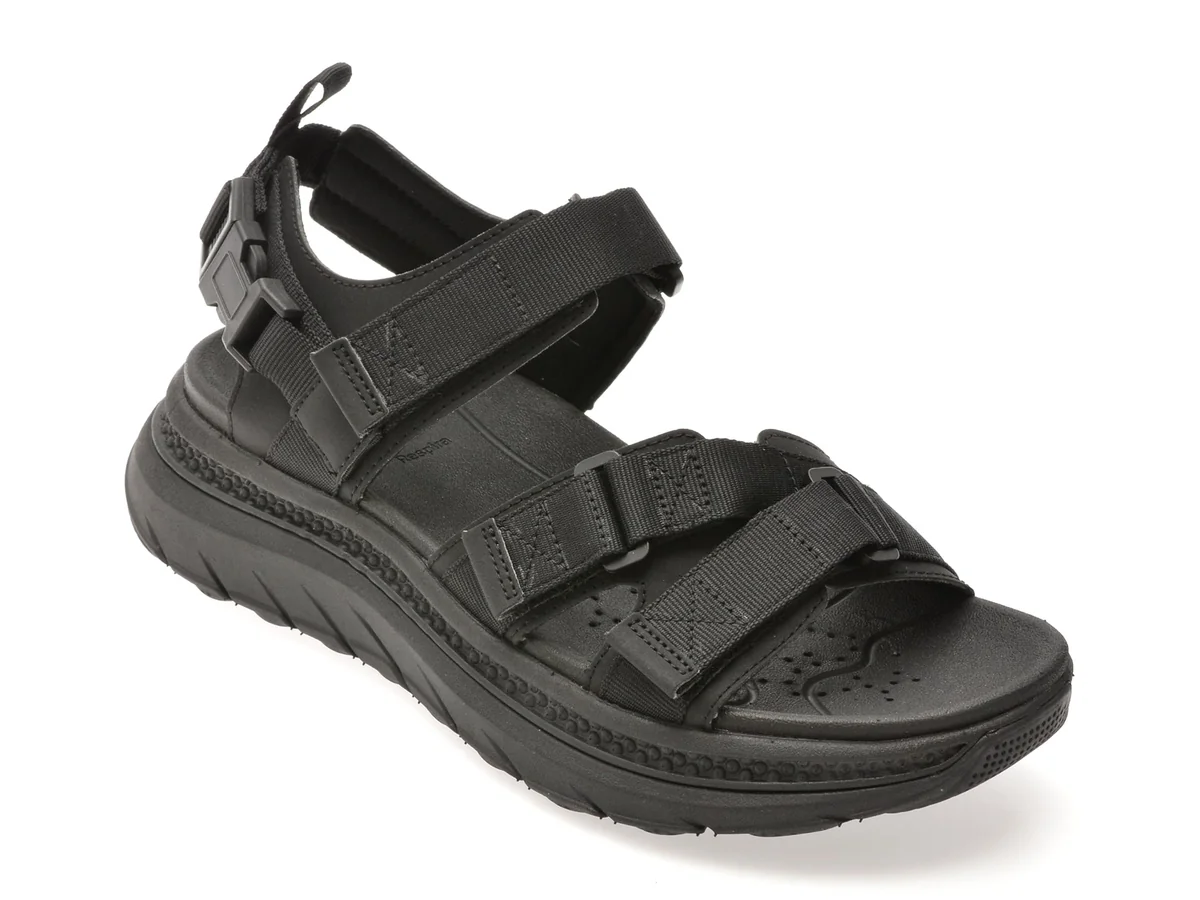 Sandale Geox Negre, U55L0A, Din Piele Ecologică