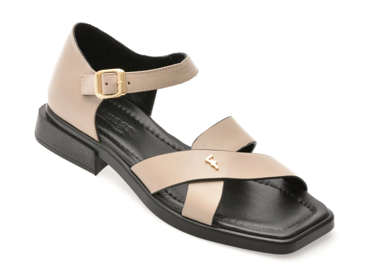 Sandale Image Gri, 1766093, Din Piele Naturala