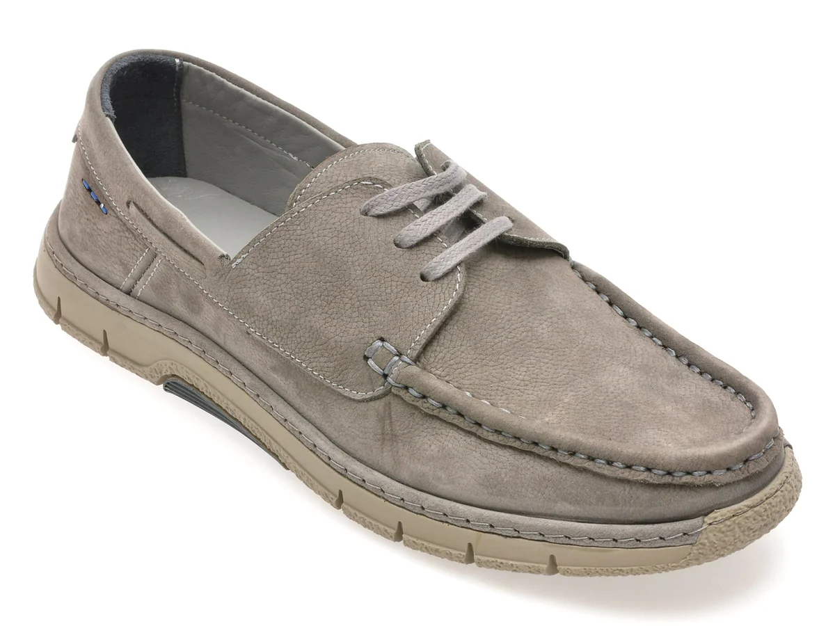 Mocasini Gryxx Gri, M25Y57, Din Năbuc