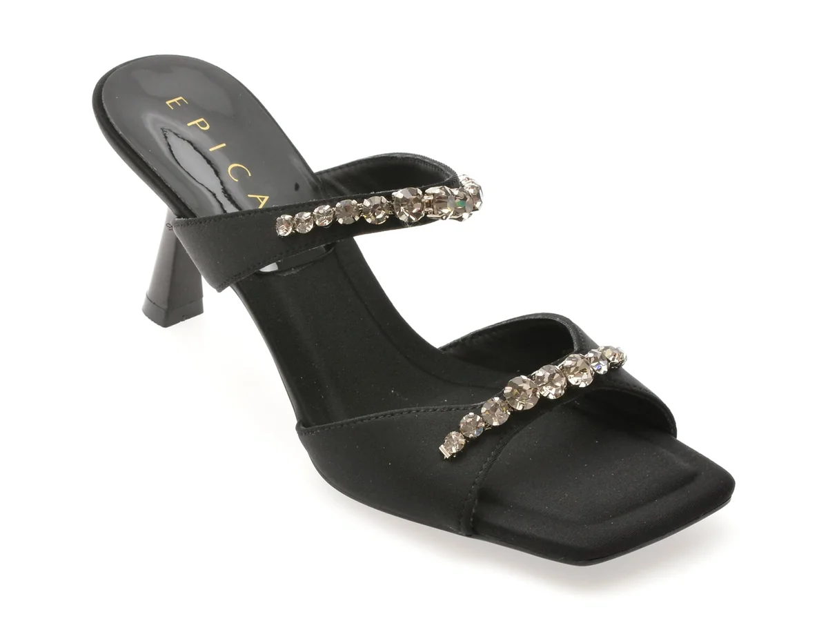 Papuci Epica Negri 2368 Din Material Textil