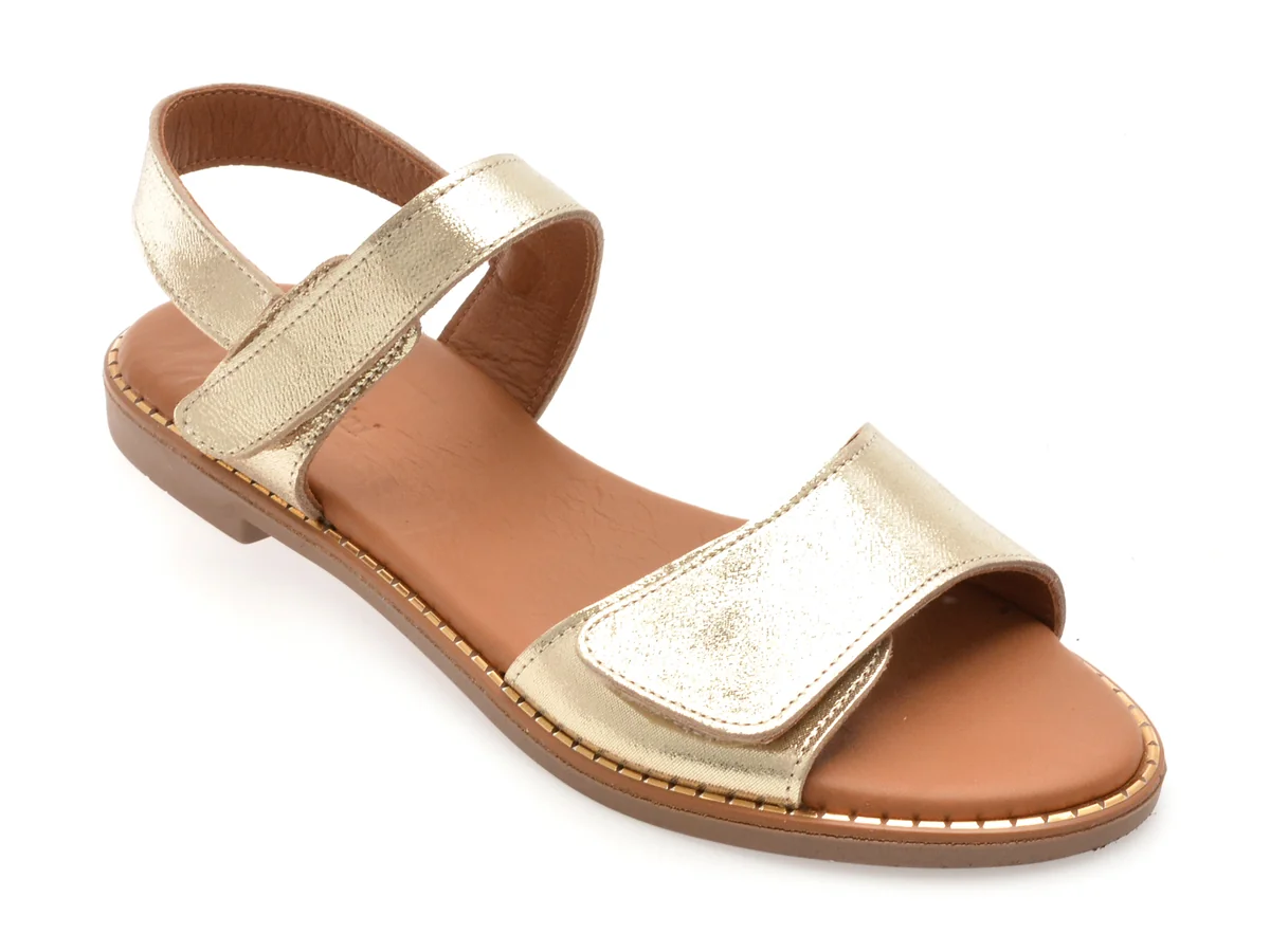 Sandale Flavia Passini Aurii, 2921003, Din Piele Naturala