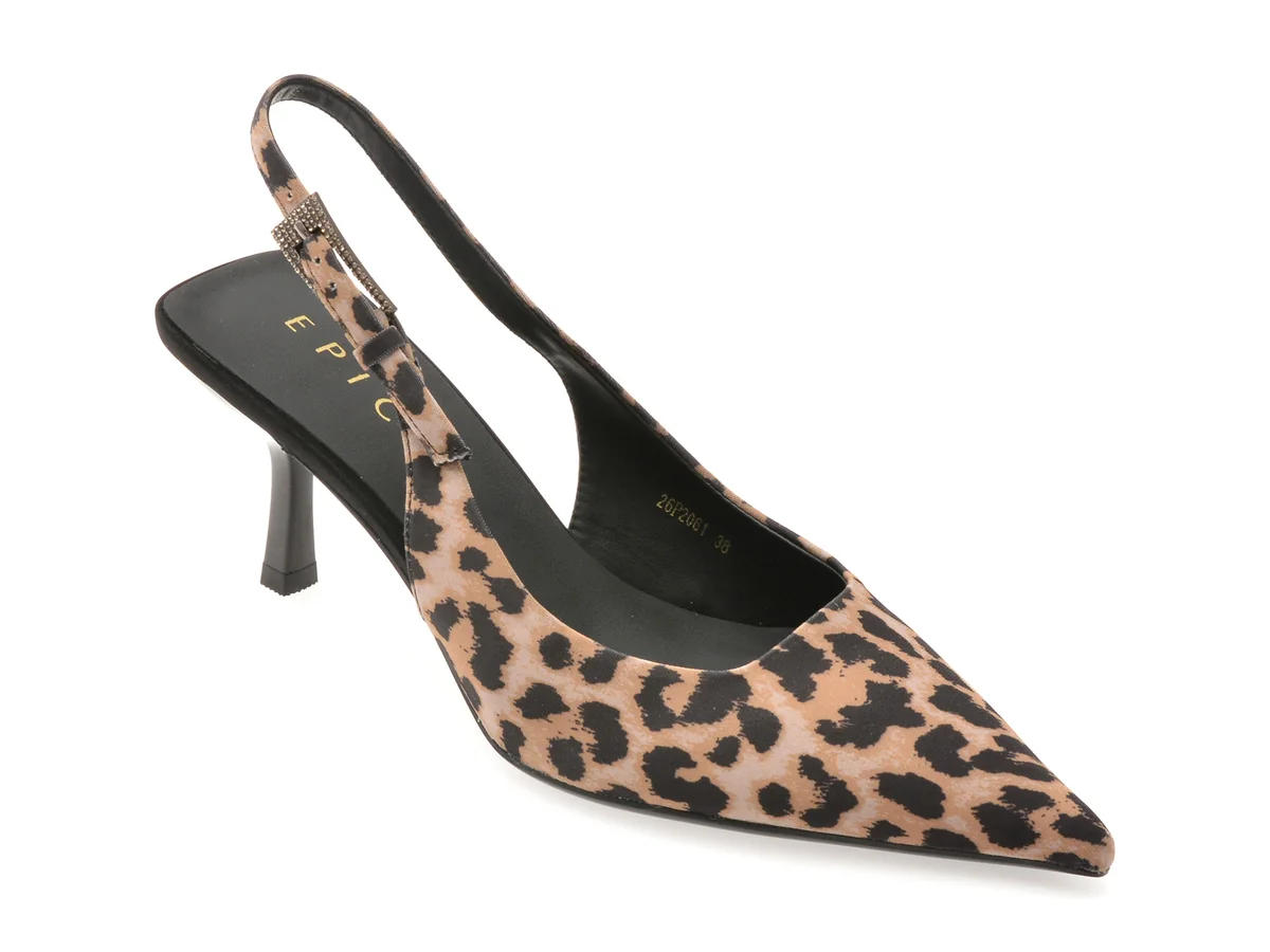 Pantofi Eleganți Epica Maro, 26P2061 Din Material Textil
