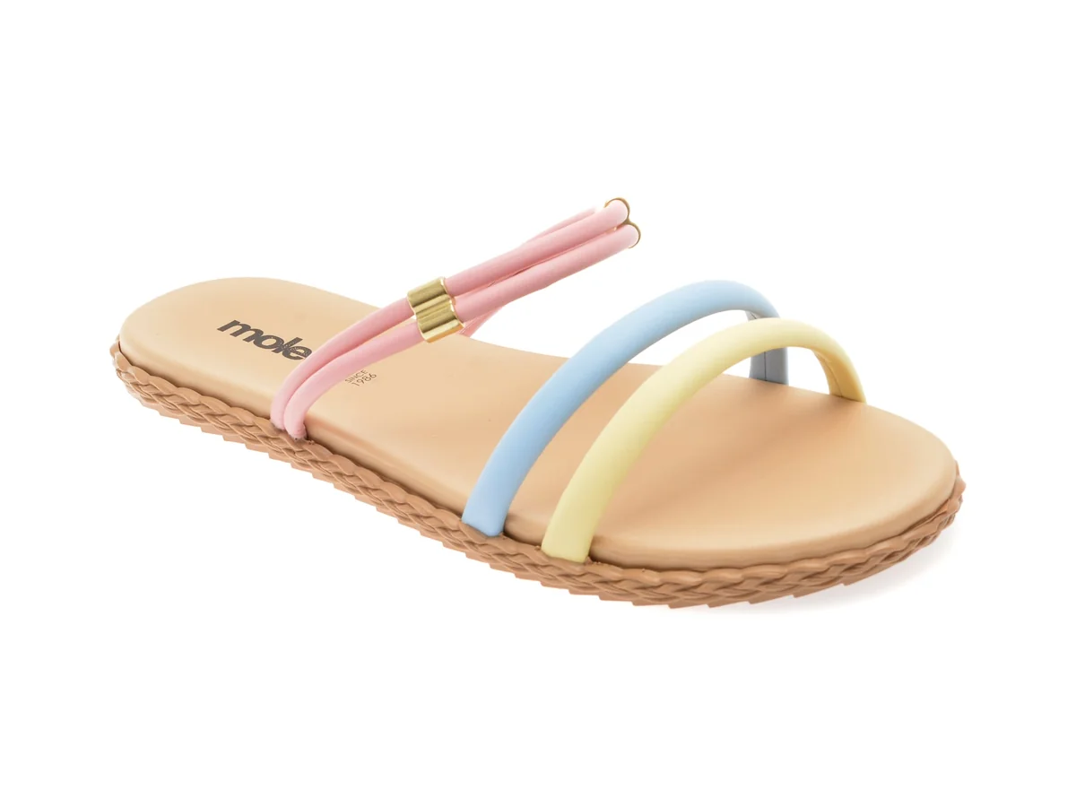 Papuci Moleca Multicolor, 5452130, Din Piele Ecologică