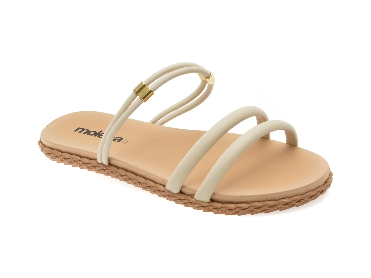 Papuci Moleca Albi 5452130 Din Piele Ecologica