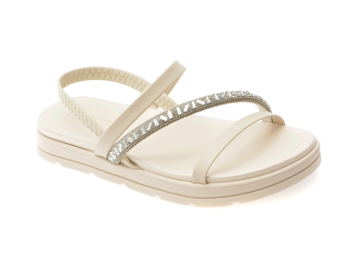 Sandale Moleca Albe, 5490104, Din Piele Ecologică