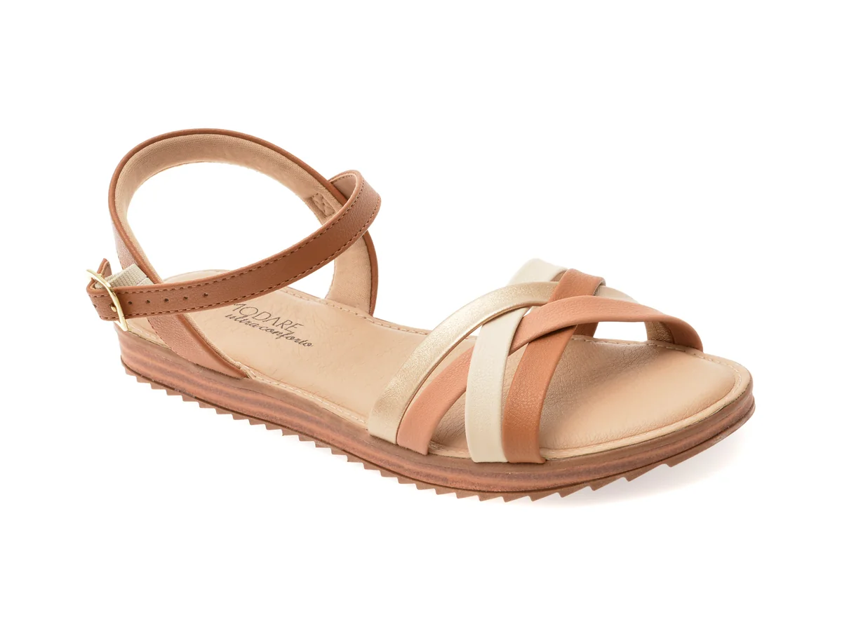 Sandale Modare Maro, 7141146, Din Piele Ecologică