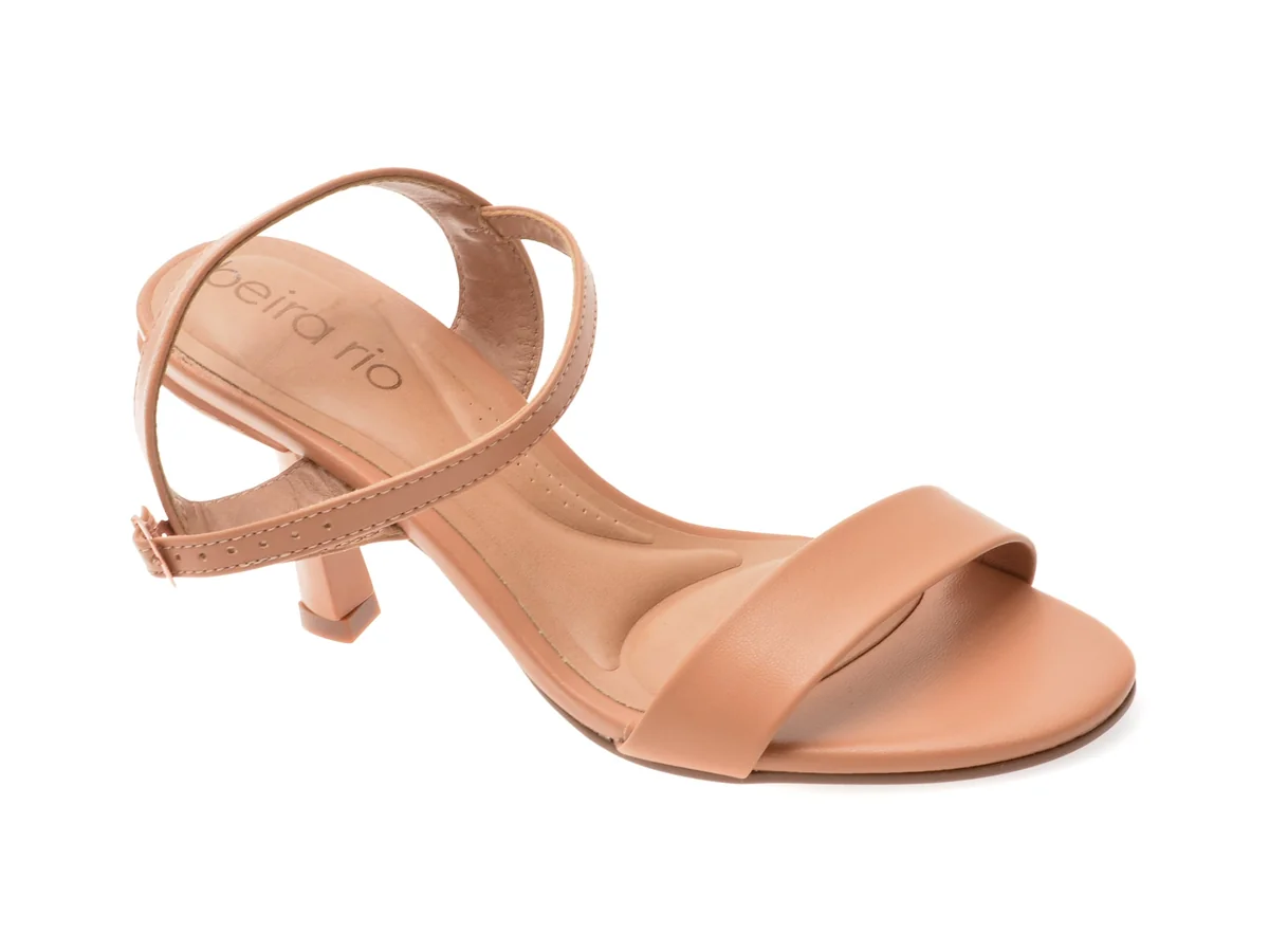 Sandale Elegante Beira Rio Nude, 8545100, Din Piele Ecologică