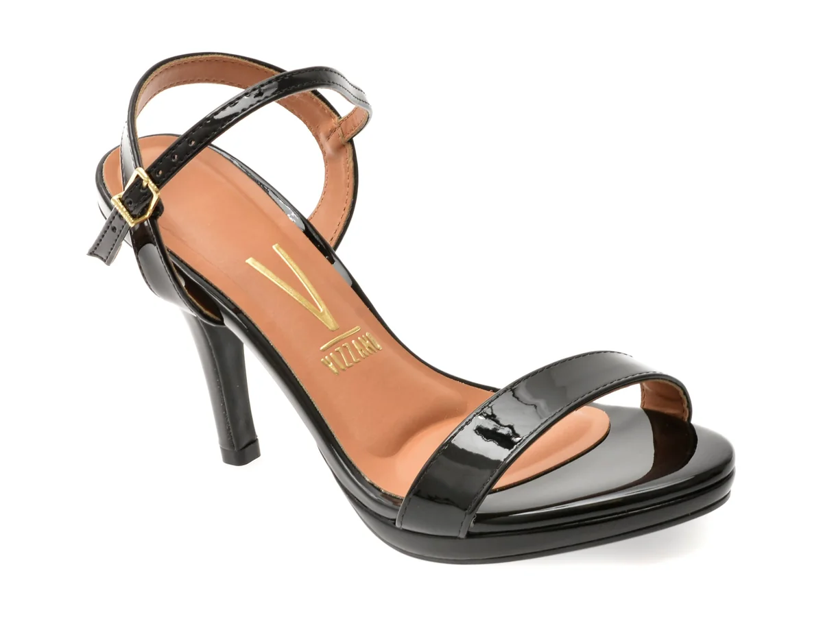 Sandale Elegante Vizzano Negre, 6210101, Din Piele Ecologică