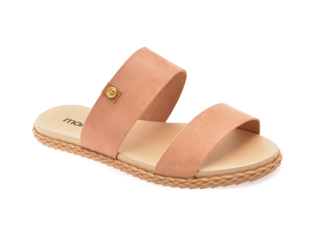 Papuci Moleca Nude, 5452100, Din Material Textil