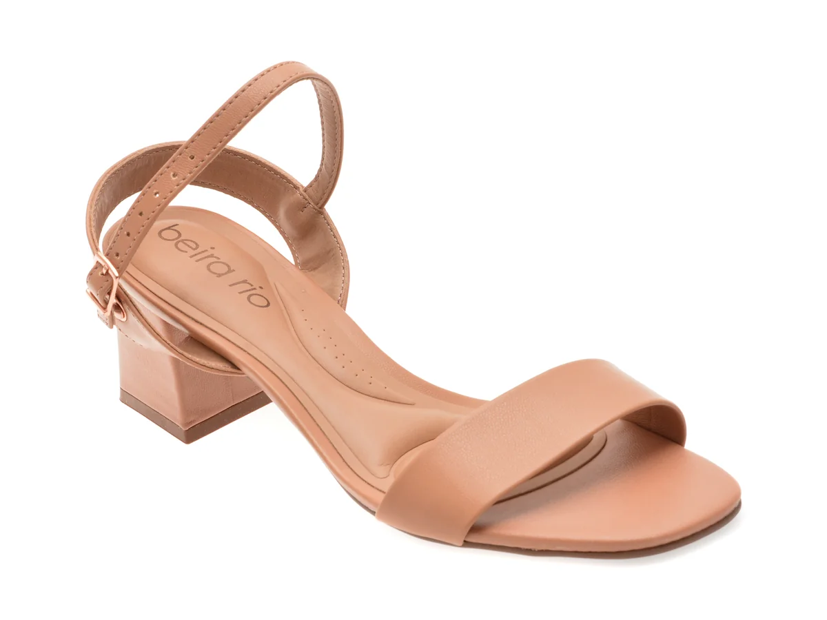 Sandale Beira Rio Nude, 8536100, Din Piele Ecologica