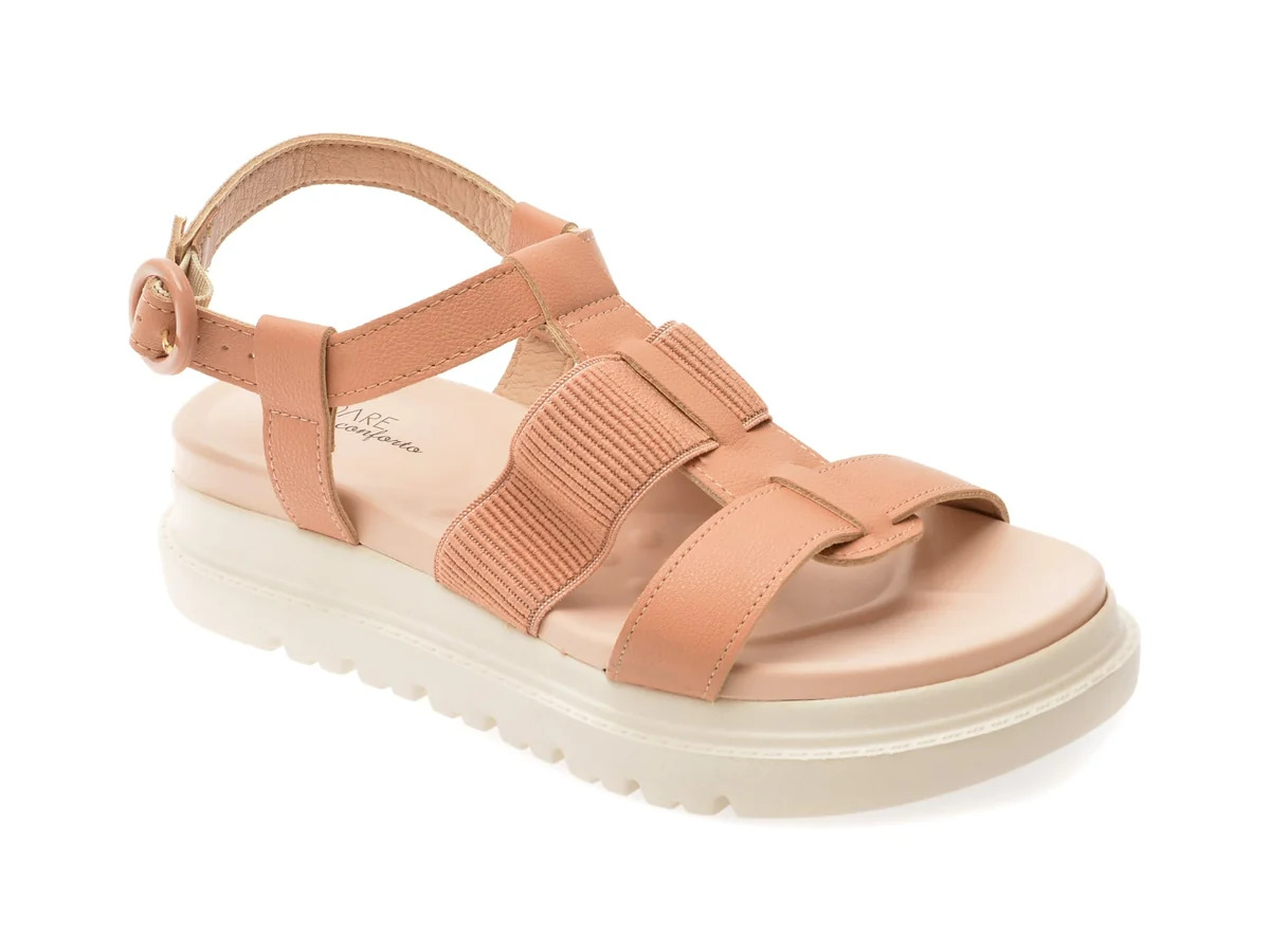 Sandale Modare Nude, 7200101, Din Piele Ecologica