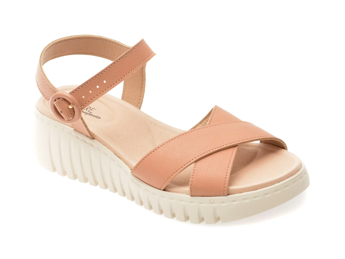 Sandale Modare Nude, 7197101, Din Piele Ecologică