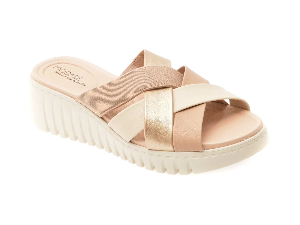 Papuci Modare Bej, 7197104, Din Piele Ecologica