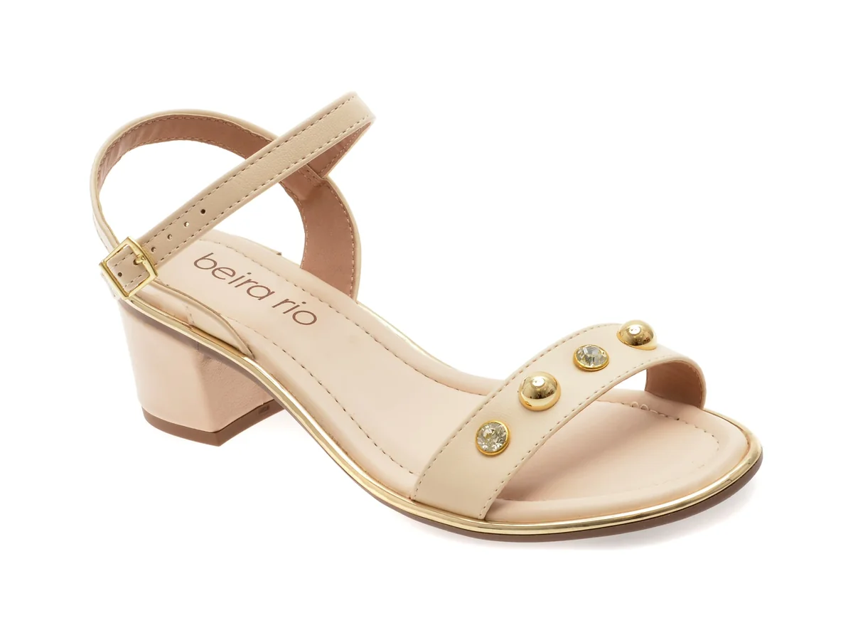 Sandale Beira Rio Bej, 8379247, Din Piele Ecologică