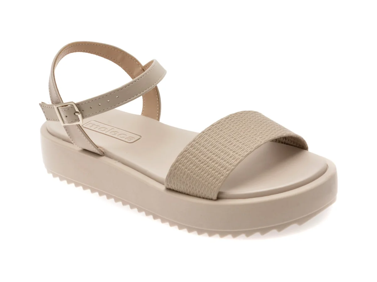 Sandale Moleca Gri, 5489114, Din Piele Ecologica