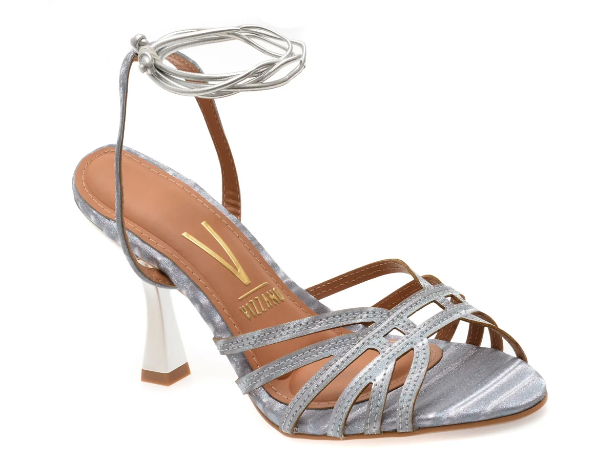 Sandale Elegante Vizzano Argintii, 6527202, Din Piele Ecologică