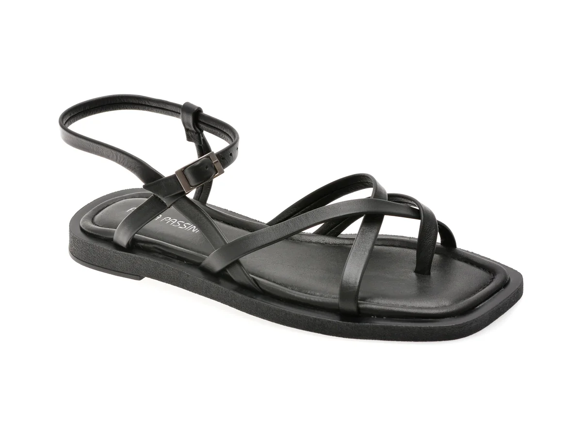 Sandale Flavia Passini Negre, 203M55, Din Piele Naturala